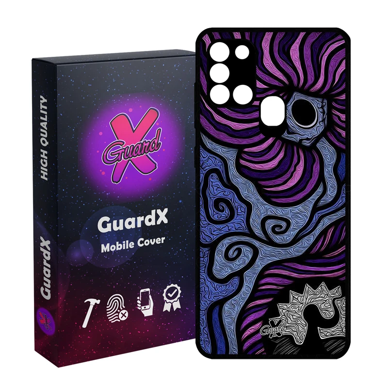 کاور گارد ایکس طرح رنگی مدل Glass10428 مناسب برای گوشی موبایل سامسونگ Galaxy A21s