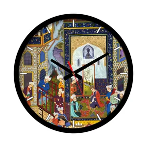 ساعت رومیزی عقربه‌ای راویتا مدل نقاشی مینیاتور کد 3718