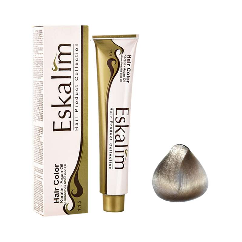 رنگ مو اسکالیم شماره 11.16 حجم 100 میلی لیتر رنگ بلوند پلاتینه نقره صورتی روشن