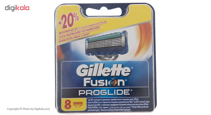 تیغ یدک ژیلت مدل Fusion Proglide بسته 8 عددی