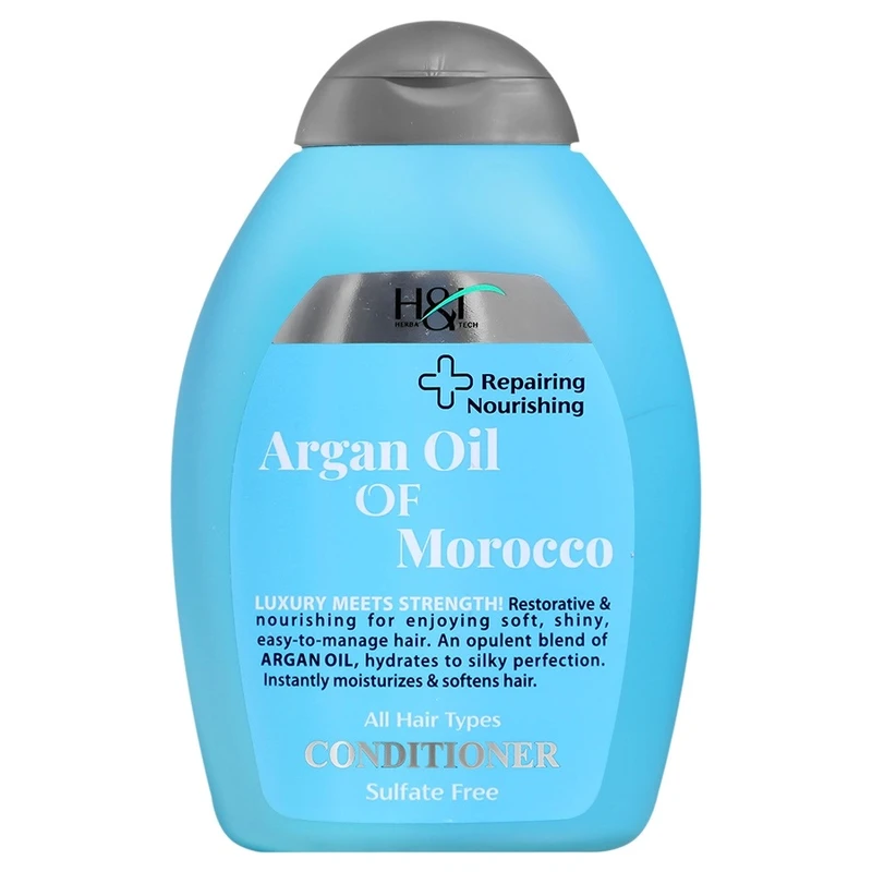 نرم‌کننده مو هرباتک مدل argan oil of morocco حجم 385 میلی‌لیتر