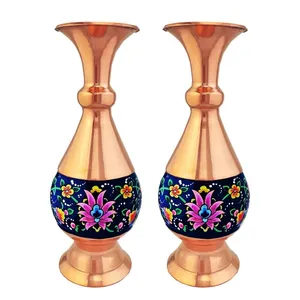 گلدان مسی طرح پرداز کد F306 بسته 2 عددی