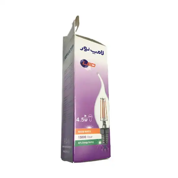 لامپ ال ای دی 4.5 وات لامپ نور مدل اشکی فیلامنتی پایه E14  بسته 10 عددی