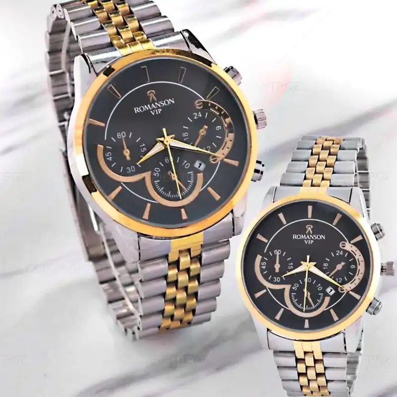 ست ساعت مچی عقربه ای زنانه و مردانه مدل 014