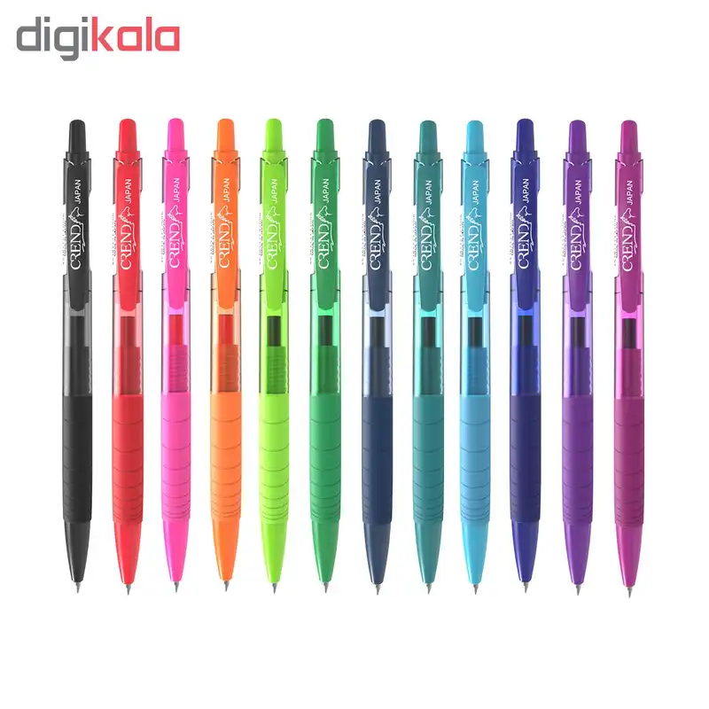 روان نویس کرند مدل GP1 قطر نوشتاری 0.5 بسته ۱۲ عددی رنگی
