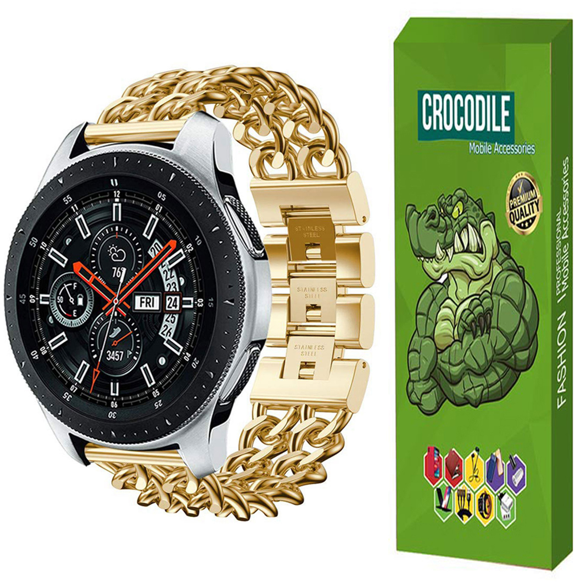 بند کروکودیل مدل Cb-Cartier مناسب برای ساعت هوشمند شیائومی Watch S1 Active