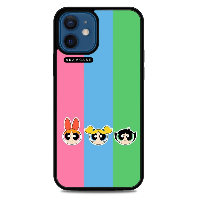 کاور آکام مدل AMCWA12M-POWER PUFF GIRLS8  مناسب برای گوشی موبایل اپل iPhone 12 Mini