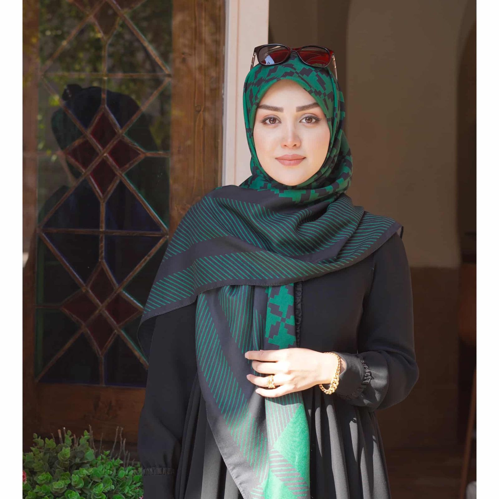 روسری زنانه مدل نخی زیبا مجلسی دست دوز کد 2723-a -  - 11