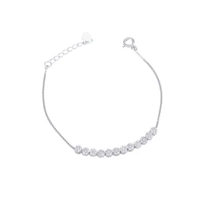 دستبند نقره طرح گل کد B1122