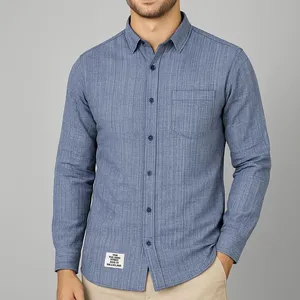 پیراهن آستین بلند یقه برگردان مردانه ایوانی مدل پشمی 1986110