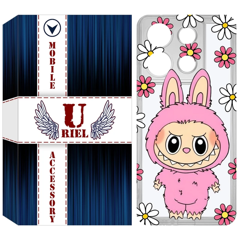 کاور یوریل مدل Clear کد 106 طرح لبوبو Labubu مناسب برای گوشی موبایل شیائومی Redmi Note 13 4G