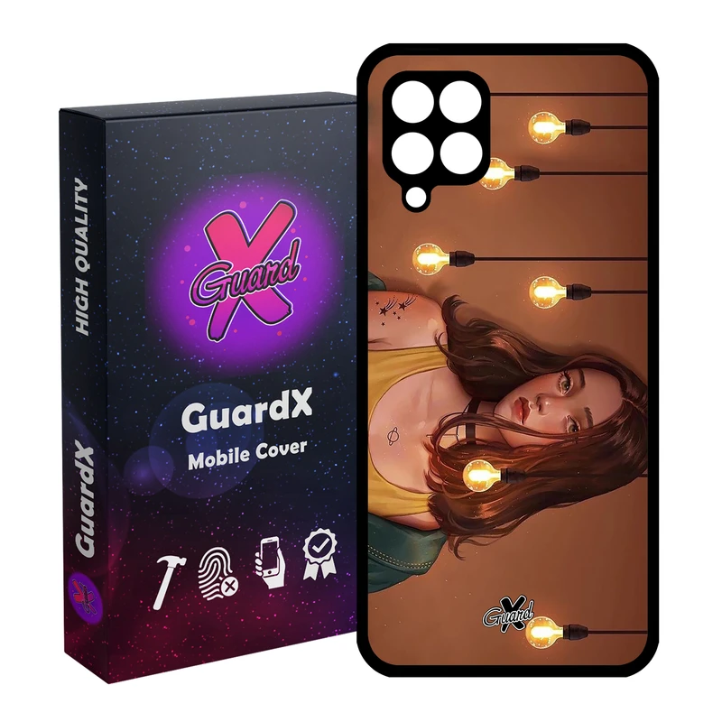 کاور گارد ایکس طرح Girl مدل Glass10034 مناسب برای گوشی موبایل سامسونگ Galaxy A12