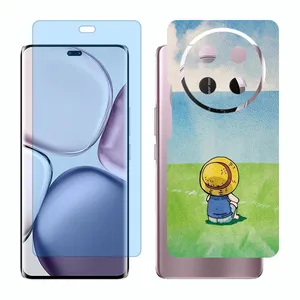 Glass Together model anti blue screen protector suitable for Honor X9c mobile phone with back cover sticker