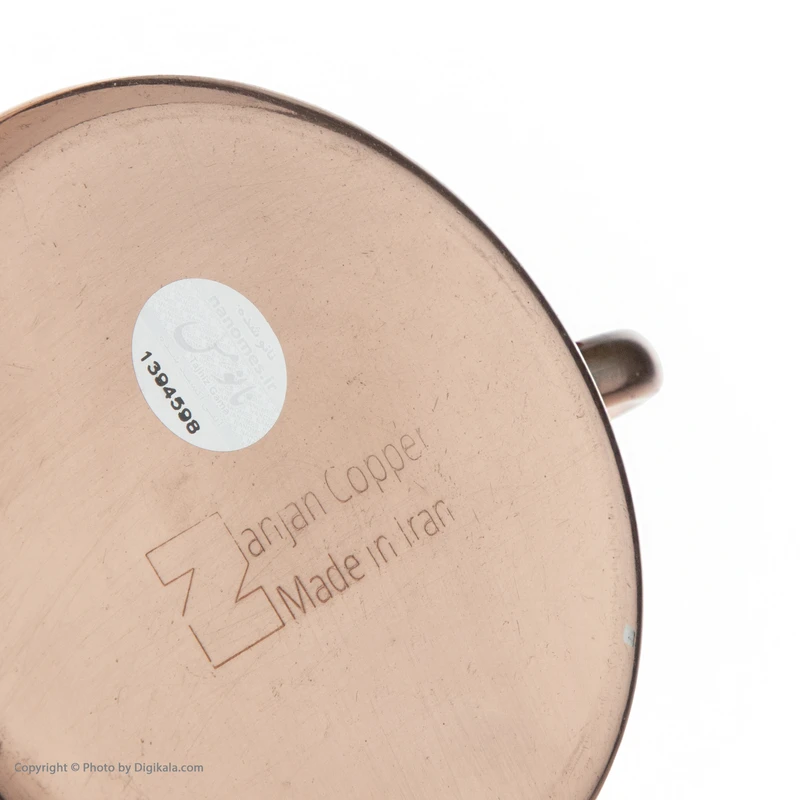 عکس شماره 5 : ظرف روغن مسی مس زنجان مدل دسته دار کد 004