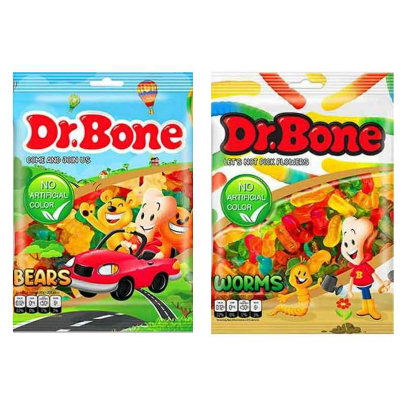 پاستیل خرسی و کرم دکتر بن - 85 گرم مجموعه 2 عددی