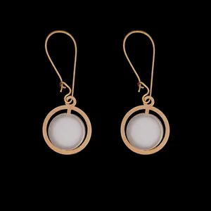 تخفیف گوشواره آویز طلا 18 عیار زنانه ناریا مدل مروارید SH26-20