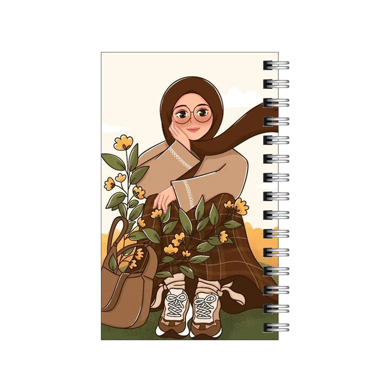 دفترچه یادداشت مدل to do list طرح دختر و کیف پر گل کد 2063597