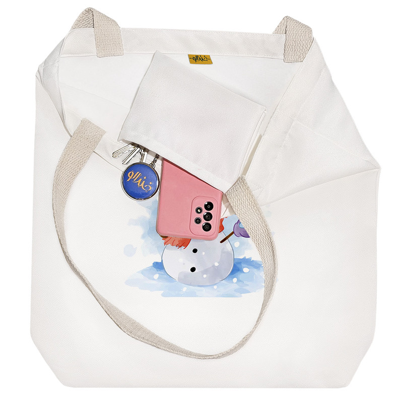 ساک خرید خندالو طرح آدم برفی کد H285