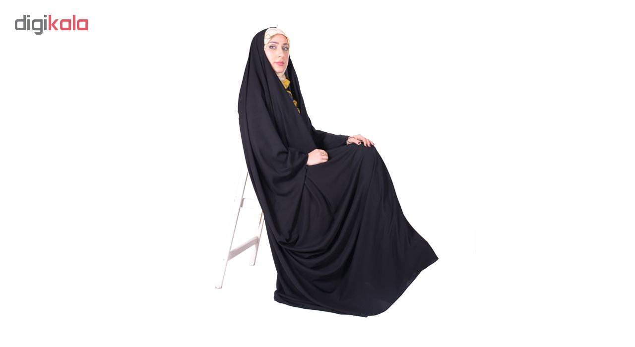 چادر جده عبایی کرپ کریستال شهر حجاب مدل 8002