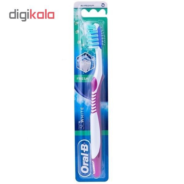 مسواک اورال-بی مدل Advantage 3D white Fresh با برس متوسط