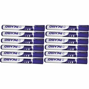 ماژیک وایت برد پیکاسو مدل 9065 بسته 12 عددی همراه خودکار آبی کپیتال