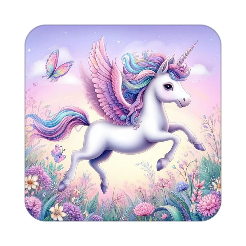 زیر لیوانی کاکتی طرح اسب تک شاخ و یونیکورن مدل mp29362