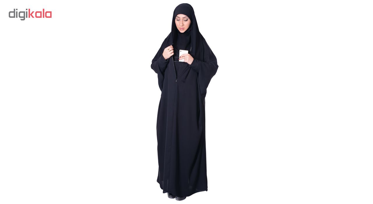 چادر حجاب جلابیب کرپ حریرالاسود شهر حجاب مدل 8070