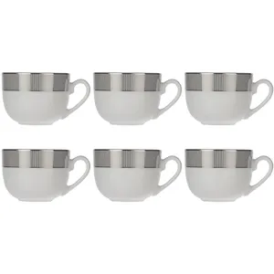 Zarin Iran Porcelain Inds Italia F Paladium 12 Pieces Porcelain Top Grade Tea Set