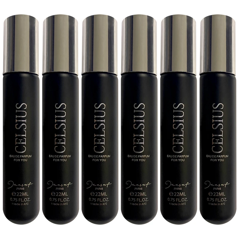 عطر جیبی مردانه ژک ساف مدل Celsius حجم 22 میلی لیتر مجموعه 6 عددی