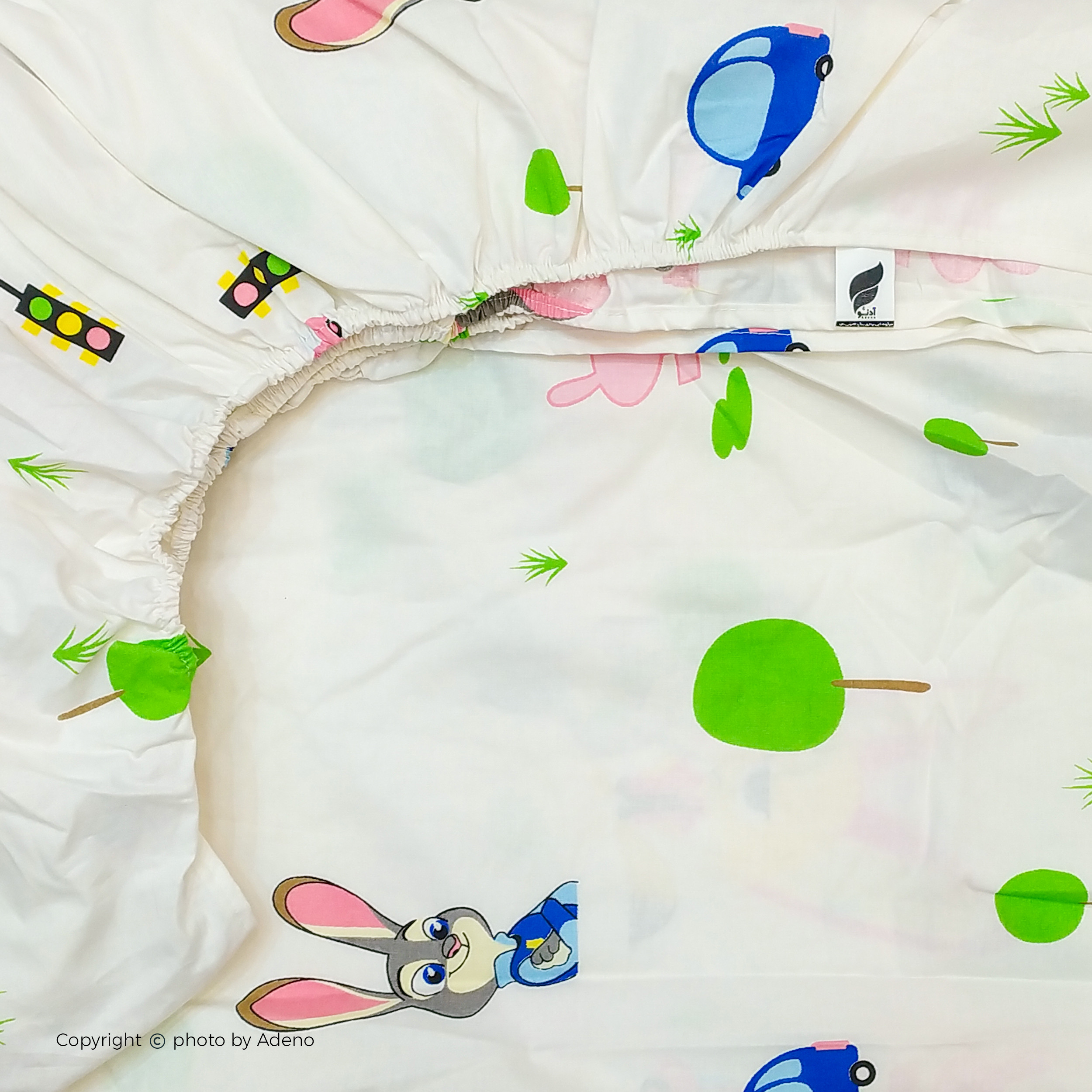 ملحفه آدنو مدل زوتوپیا کد IR83 یک نفره سایز 70x135 سانتی متر