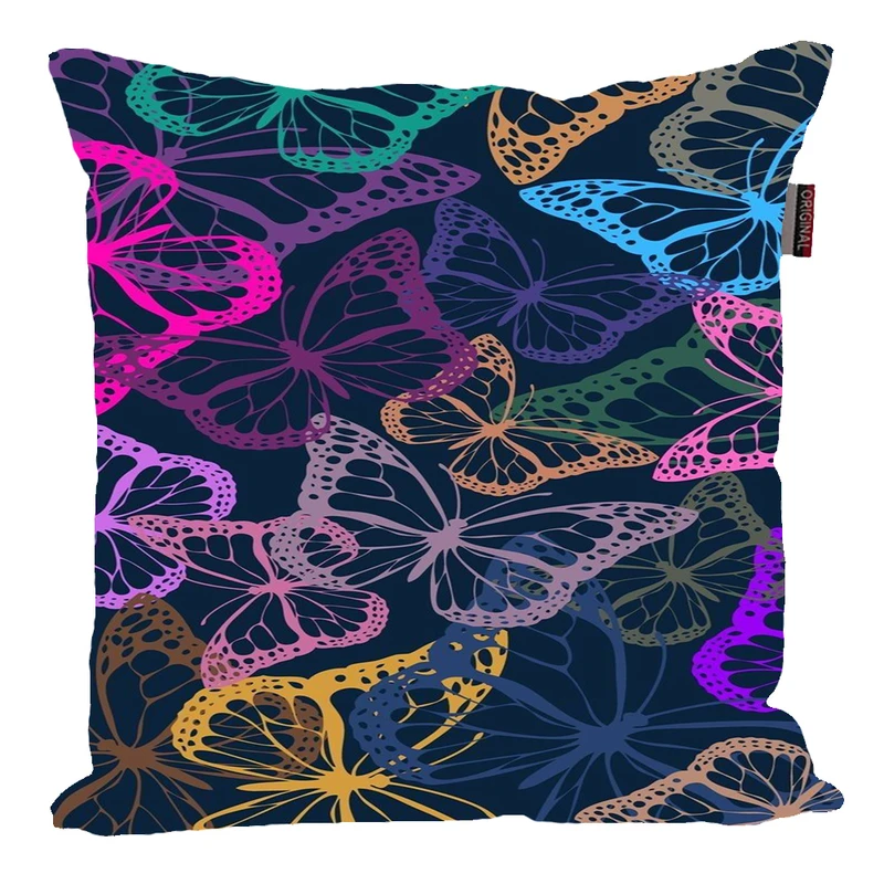 کوسن پاد آفرین مدل فانتزی طرح پروانه رنگی کیوت کد P44