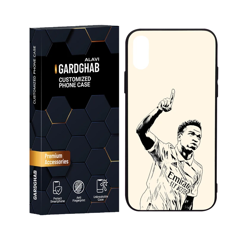 کاور گارد قاب علوی مدل دورژله ای پشت گلس ورزشی مناسب برای گوشی موبایل اپل iPhone X / XS