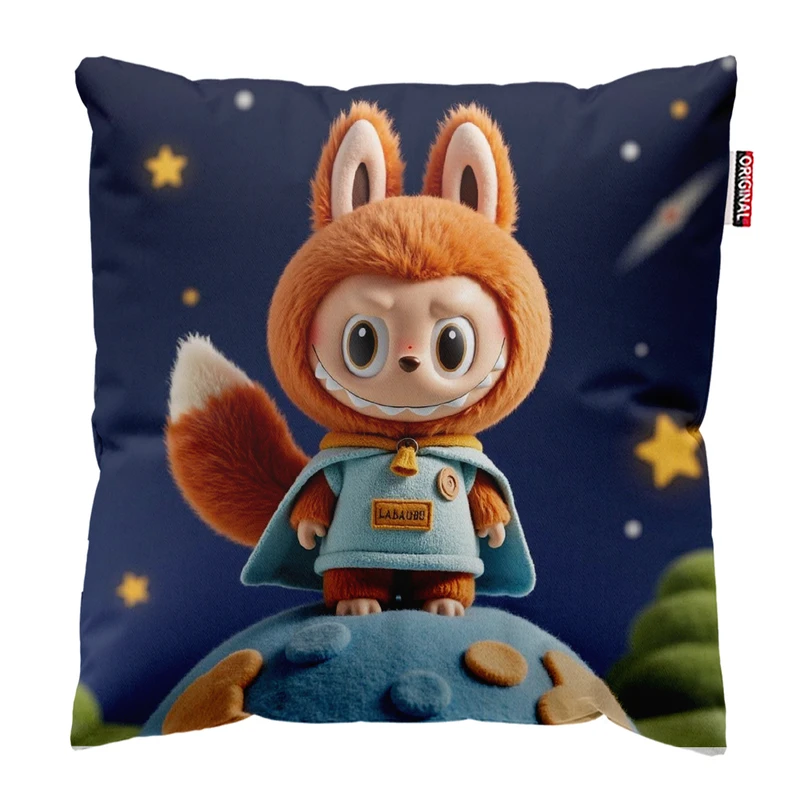 کوسن پاد آفرین مدل عروسک لبوبو کد PK401703 سایز 40*40 سانتی متر