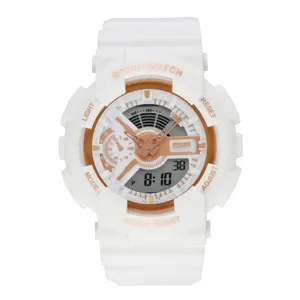 ساعت مچی عقربه ای مدل کوارتز دو زمانه کرنوگراف کد 01