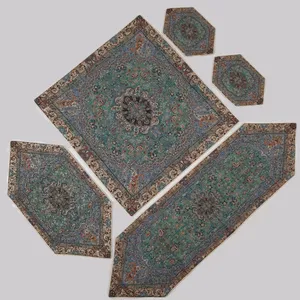 ست 5 تکه رومیزی ترمه طرح چهلستون