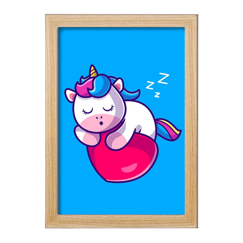 تابلو خندالو مدل اسب تک شاخ یونیکورن  کد 3825