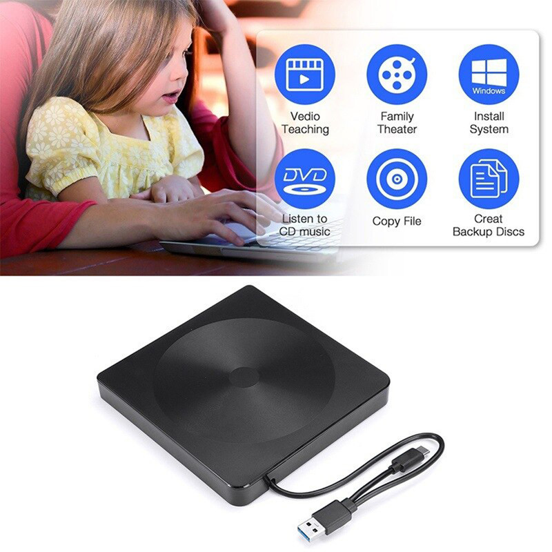 درایو DVD/RW اکسترنال مدل POP-CIRCLE TYPE-C/USB