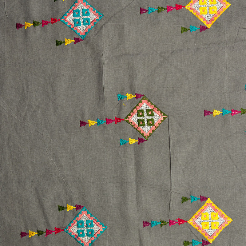 پارچه مانتو طرح پولک دوزی کد 02051431