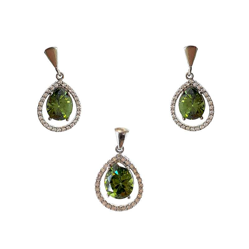 نیم ست نقره زنانه مدل zock-100191