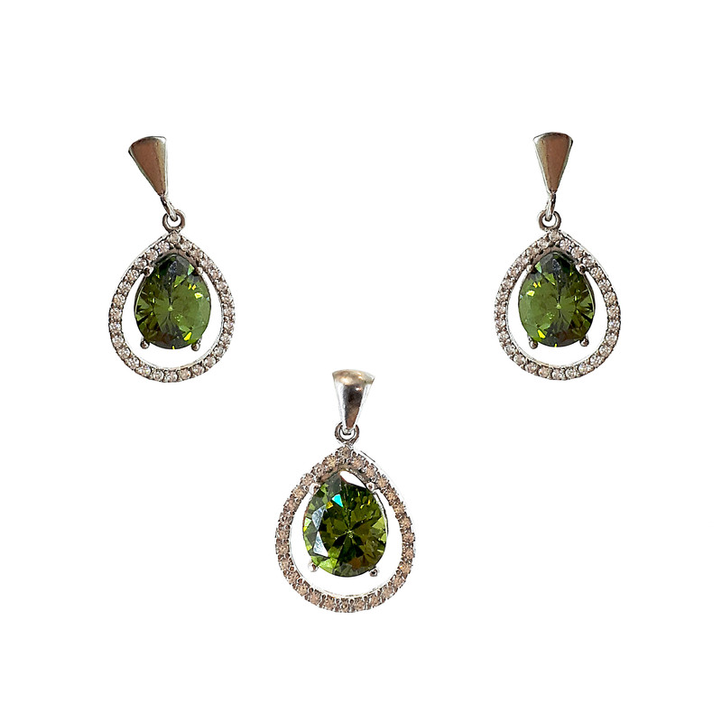 نیم ست نقره زنانه مدل zock-100191