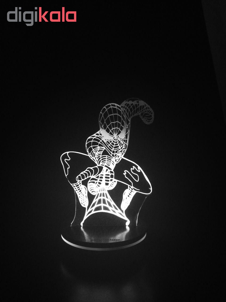 چراغ خواب پارسافن لیزر طرح کارتونی مرد عنکبوتی 16 رنگ ریموت دار