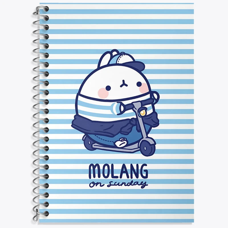 دفتر زبان 50 برگ خندالو مدل سه خط طرح مولانگ (Molang) کد N3721