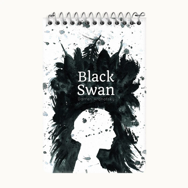 دفتر یادداشت 50 برگ خندالو طرح قوی سیاه (Black Swan) کد F11337