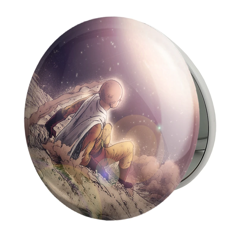 آینه جیبی خندالو طرح سایتاما انیمه مرد تک مشتی One Punch Man مدل تاشو کد 11393 