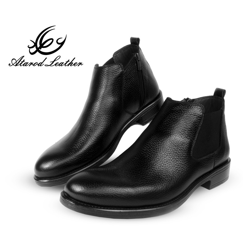 نیم بوت مردانه چرم عطارد مدل چرم طبیعی کد SH124