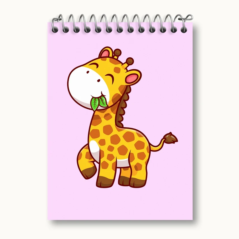 دفتر یادداشت 50 برگ خندالو مدل حیوانات بامزه زرافه کد 29718