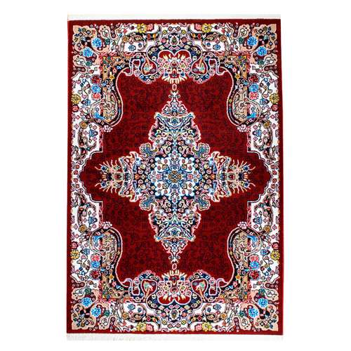 فرش ماشینی سهند کد UC03.BW زمینه لاکی