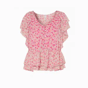 بلوز آستین تا روی شانه یقه باز زنانه پپه جینز مدل Pre-owned