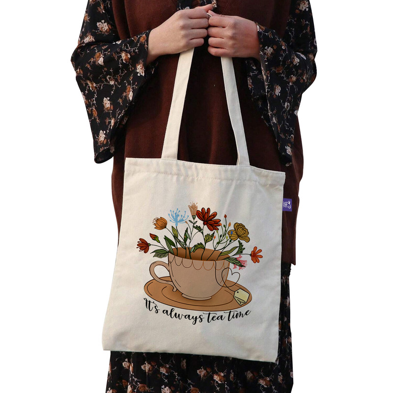 ساک خرید ترمه طراحان ایده مدل چای معطر کد cfp1607 - L