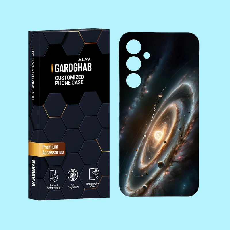 کاور گارد قاب علوی مدل کهکشان مناسب برای گوشی موبایل سامسونگ Galaxy A55
